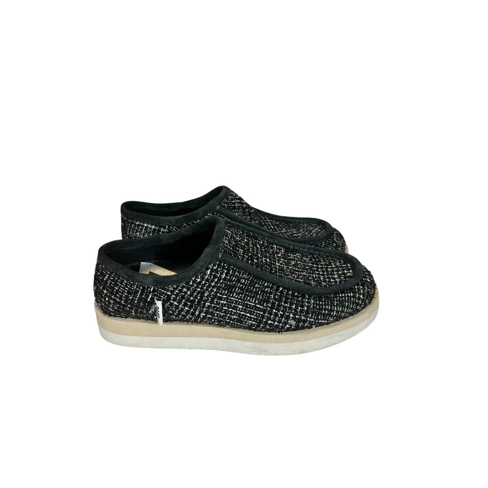 P448 S22 Palermo Women Size 39 Black White Tweed Vibram Sole Loafer